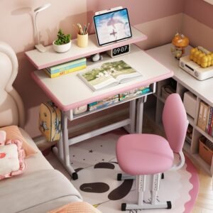 Height Adjustable Children's Bedroom Study Desk